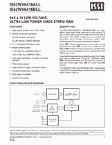 DataSheet IS62WV6416BLL pdf